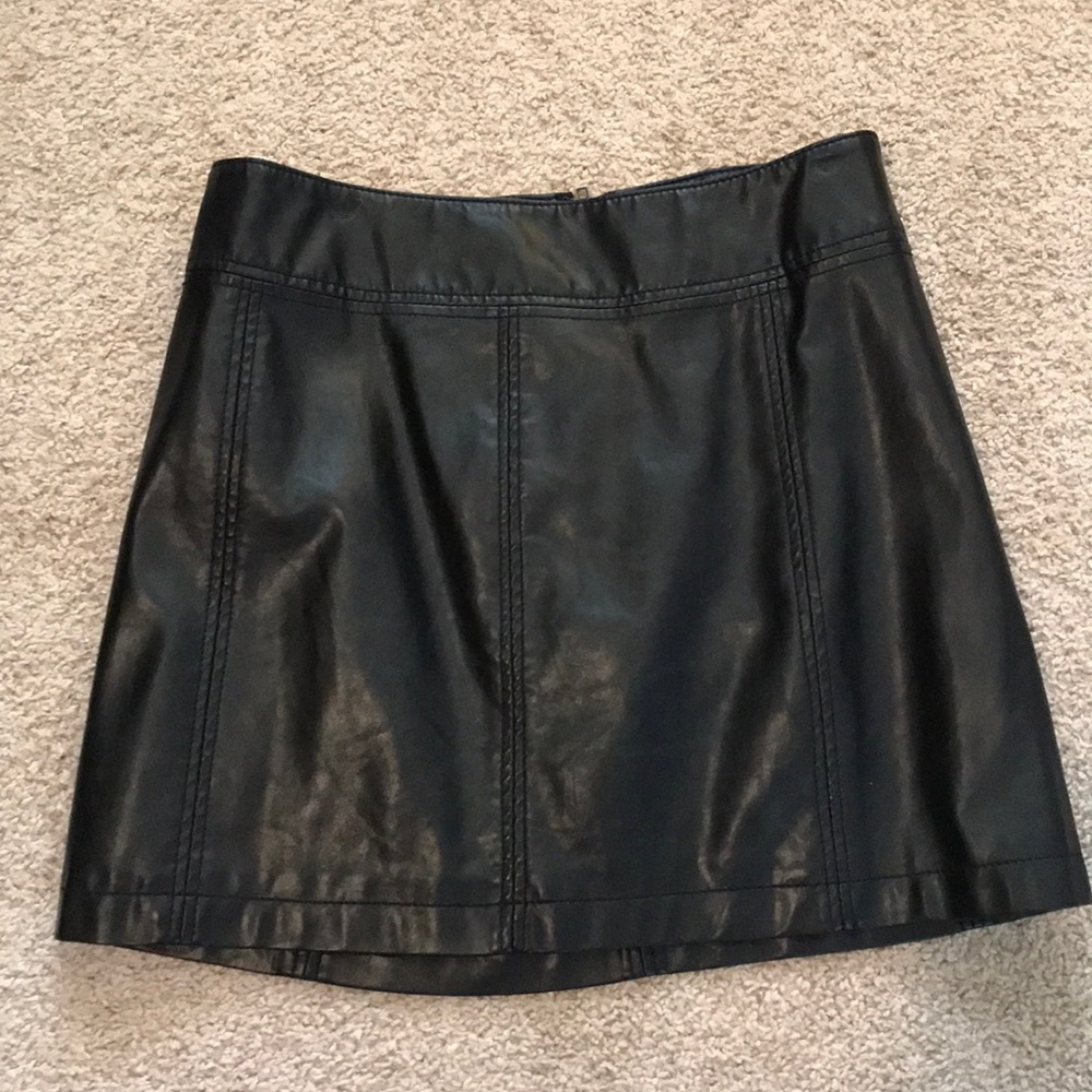 Free People mini leather skirt